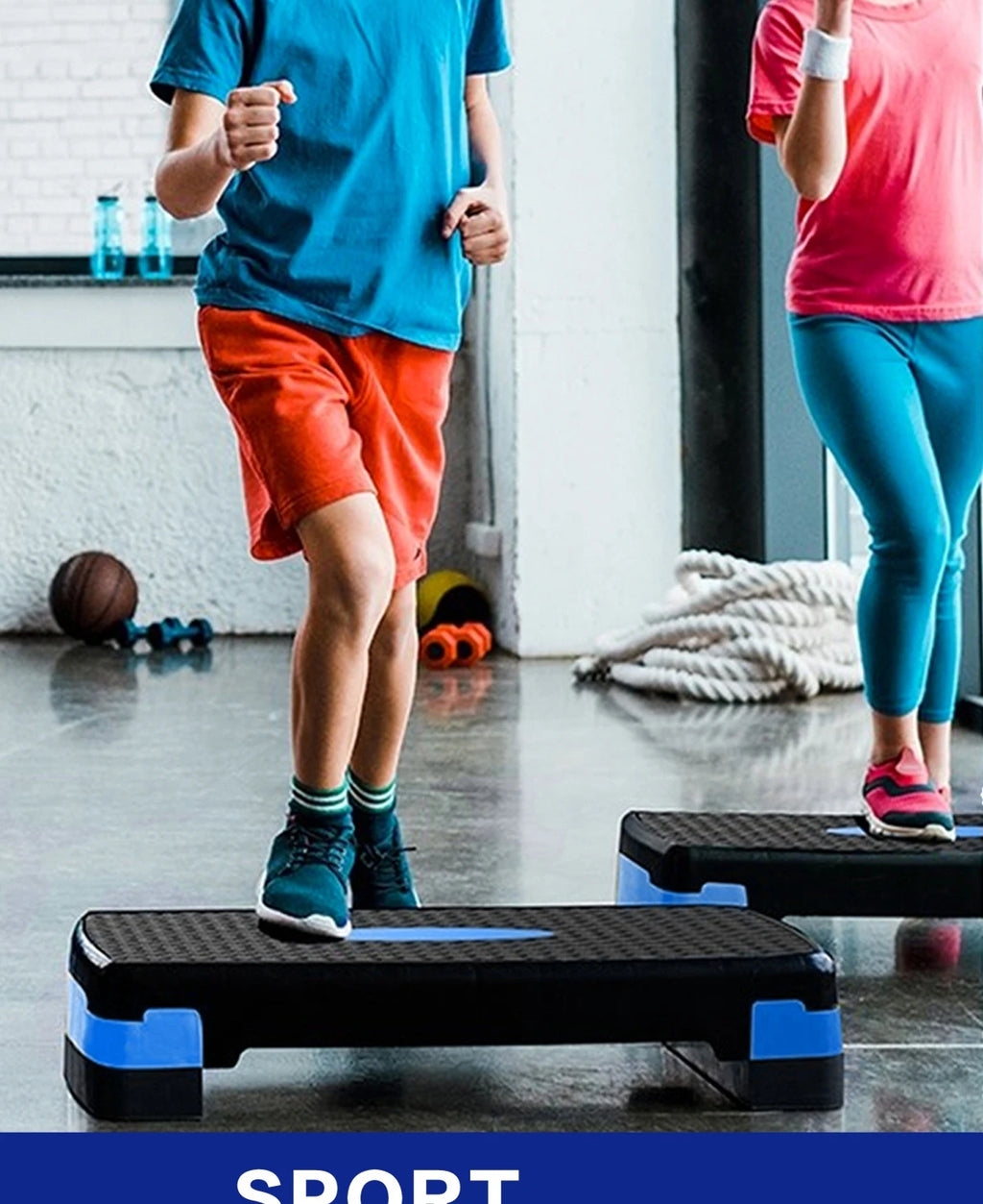 Stepper antideslizante para cardio y yoga en casa