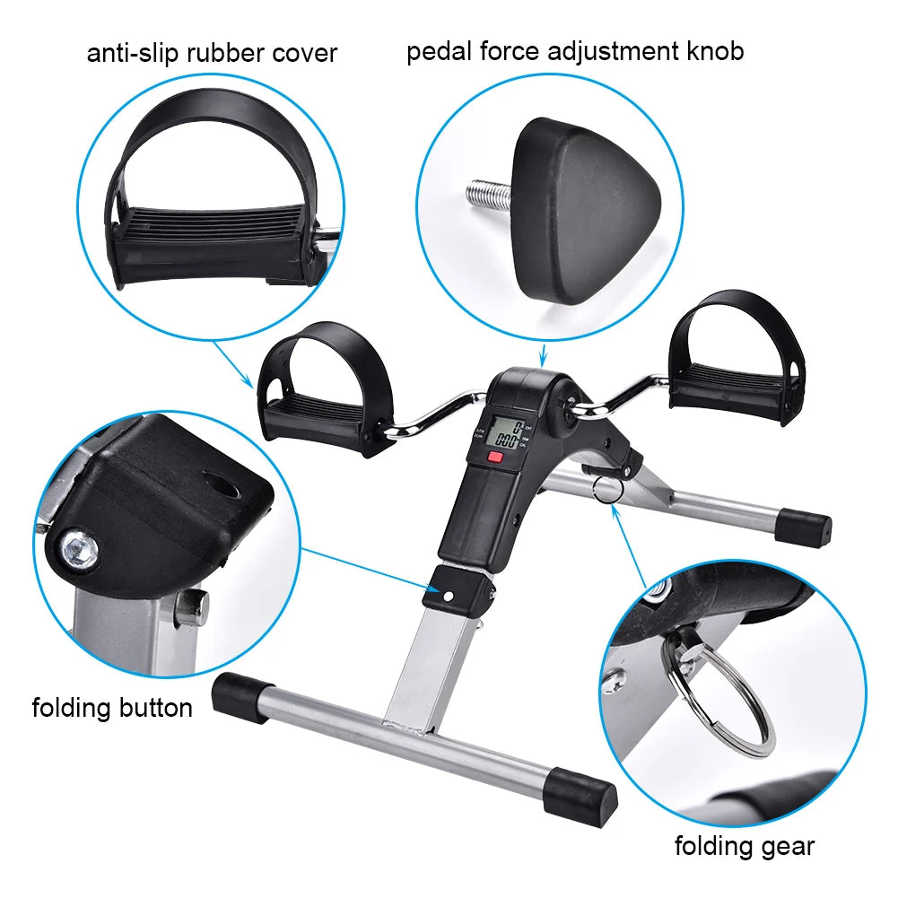 Bicicleta/stepper plegable para entrenamiento en casa